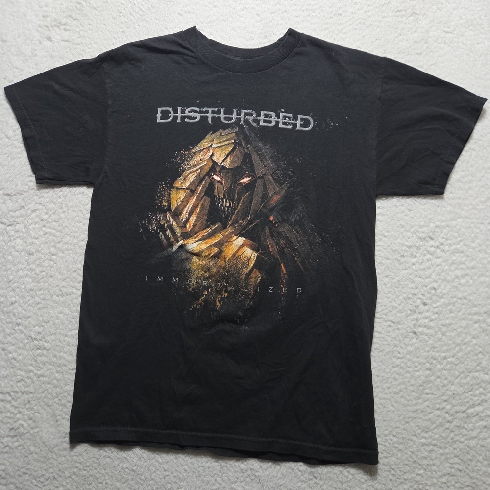 Disturbed Immortalized 2016 Tour‎ Logo Dbl Sided Small Black T Shirt Band Merch
